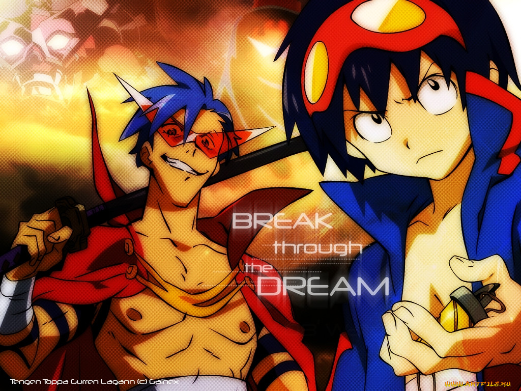 , tengen, toppa, gurren, lagann, simon, kamina